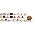 Pulseira Margarida Pedras Mistas Natural Rolada Prateado - Imagem 7