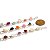 Pulseira Margarida Pedras Mistas Natural Rolada Prateado - Imagem 6