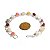Pulseira Margarida Pedras Mistas Natural Rolada Prateado - Imagem 3