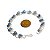 Pulseira Margarida Pedra Quartzo Azul Montagem Prateado - Imagem 3