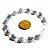 Pulseira Margarida Pedra Quartzo Azul Montagem Prateado - Imagem 4