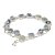 Pulseira Margarida Pedra Quartzo Azul Montagem Prateado - Imagem 2