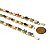 Pulseira Margarida Pedras Mistas Natural Rolada Dourado - Imagem 6