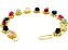 Pulseira Margarida Pedras Mistas Natural Rolada Dourado - Imagem 2