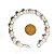 Pulseira Margarida Quartzo Leitoso Natural Rolada Prateado - Imagem 4