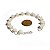 Pulseira Margarida Quartzo Leitoso Natural Rolada Prateado - Imagem 3