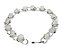 Pulseira Margarida Quartzo Leitoso Natural Rolada Prateado - Imagem 1