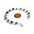 Pulseira Margarida Pedra Quartzo Verde Montagem Prateado - Imagem 3