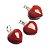01 Pingente Nlux Mini Coração Jaspe Vermelho 15mm Pino Prata 950 - Imagem 10