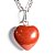 Colar Mini Coração Jaspe Vermelho 15mm Pino Prata 950 - Imagem 1