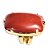Anel Pedra Jaspe Vermelho Natural Retangular Dourado - Imagem 4