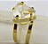 Anel Cristal Facetado Trillion Pedra Natural Garimpo Dourado - Imagem 6