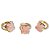 Anel Pedra Quartzo Rosa Facetado Banho Dourado Aro Ajustável - Imagem 5