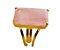 Anel Pedra Quartzo Rosa Facetado Banho Dourado Aro Ajustável - Imagem 2