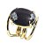 Anel Obsidiana Flocos de Neve Cabochão Oval Pequeno Dourado - Imagem 4