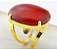 Anel Jaspe Vermelho Cabochão Oval Pedra Natural Dourado - Imagem 2