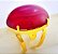 Anel Agata Rosa Cabochão Oval Pedra Natural Banho Dourado - Imagem 2