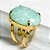 Anel Amazonita Verde Cabochão Oval Pedra Natural Dourado - Imagem 2