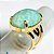 Anel Amazonita Verde Cabochão Oval Pedra Natural Dourado - Imagem 1