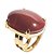 Anel Agata Cornalina Cabochão Oval Pedra Natural Dourado - Imagem 3