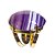 Anel Agata Lilas Oval Pedra Natural Dourado Aro Ajustavel - Imagem 4