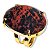 Anel Obsidiana Mahogany Oval Pedra Natural Dourado Ajustavel - Imagem 5