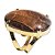 Anel Olho de Tigre Oval Pedra Natural Dourado Aro Ajustável - Imagem 5