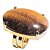 Anel Olho de Tigre Oval Pedra Natural Dourado Aro Ajustável - Imagem 3