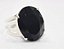 Anel Especial Cabochão Facetado Obsidiana Negra Prata 950 - Imagem 1