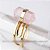 Anel Micro Pontinha Quartzo Rosa Bi Ponta Ajustavel Dourado - Imagem 1