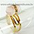 Anel Micro Pontinha Quartzo Rosa Bi Ponta Ajustavel Dourado - Imagem 4