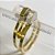 Anel Micro Pontinha Cristal Quartzo Ajustavel Dourado - Imagem 5