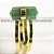 Anel Micro Pontinha Pedra Quartzo Verde Ajustavel Dourado - Imagem 4