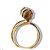 Anel Micro Pontinha Pedra Unakita Bi Ponta Ajustável Dourado - Imagem 5