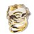 Anel Wicca Pentagrama Pedra Cristal Fumê Ajustável Dourado - Imagem 3