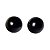 Brinco Button Disco 15mm Pedra Obsidiana Negra Natural Prata 950 - Imagem 3