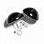Brinco Button Disco 15mm Pedra Obsidiana Negra Natural Prata 950 - Imagem 7