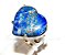 Anel Coração LAPIS LAZULI Pedra Natural Prata 950 Ajustavel - Imagem 1