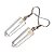 Brinco Pontinha Cristal Pedra Lapidada Anzol Prateado - Imagem 3