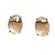 Brinco Cabochão Topinho Oval Pedra Cristal Natural Dourado - Imagem 5