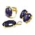 Conjunto Anel Brinco e Pingente Pedra Estrela Dourado - Imagem 2