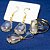 Conjunto Anel Brinco e Pingente Cristal Natural Banho Ouro - Imagem 2