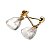 Brinco Trillion Pedra Cristal Natural Dourada Presilha - Imagem 3