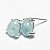 Brinco Topinho Pedra Topazio Azul Gota 8mm Garra Prata 950 - Imagem 1