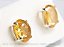 Brinco Pedra Topazio Imperial Oval Lisa Topinho Prata 950 - Imagem 2