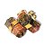 Brinco Micro Bi Ponta Pedra Unakita Natural Envolto Dourado - Imagem 4