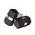 Brinco Micro Bi Ponta Pedra Obsidiana Negra Envolto Dourado - Imagem 5