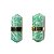 Brinco Mini Bi Ponta Envolto Pedra Amazonita Natural Dourado - Imagem 5