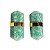 Brinco Mini Bi Ponta Envolto Pedra Amazonita Natural Dourado - Imagem 3