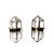 Brinco Micro Bi Ponta Envolto Cristal Pedra Quartzo Dourado - Imagem 4